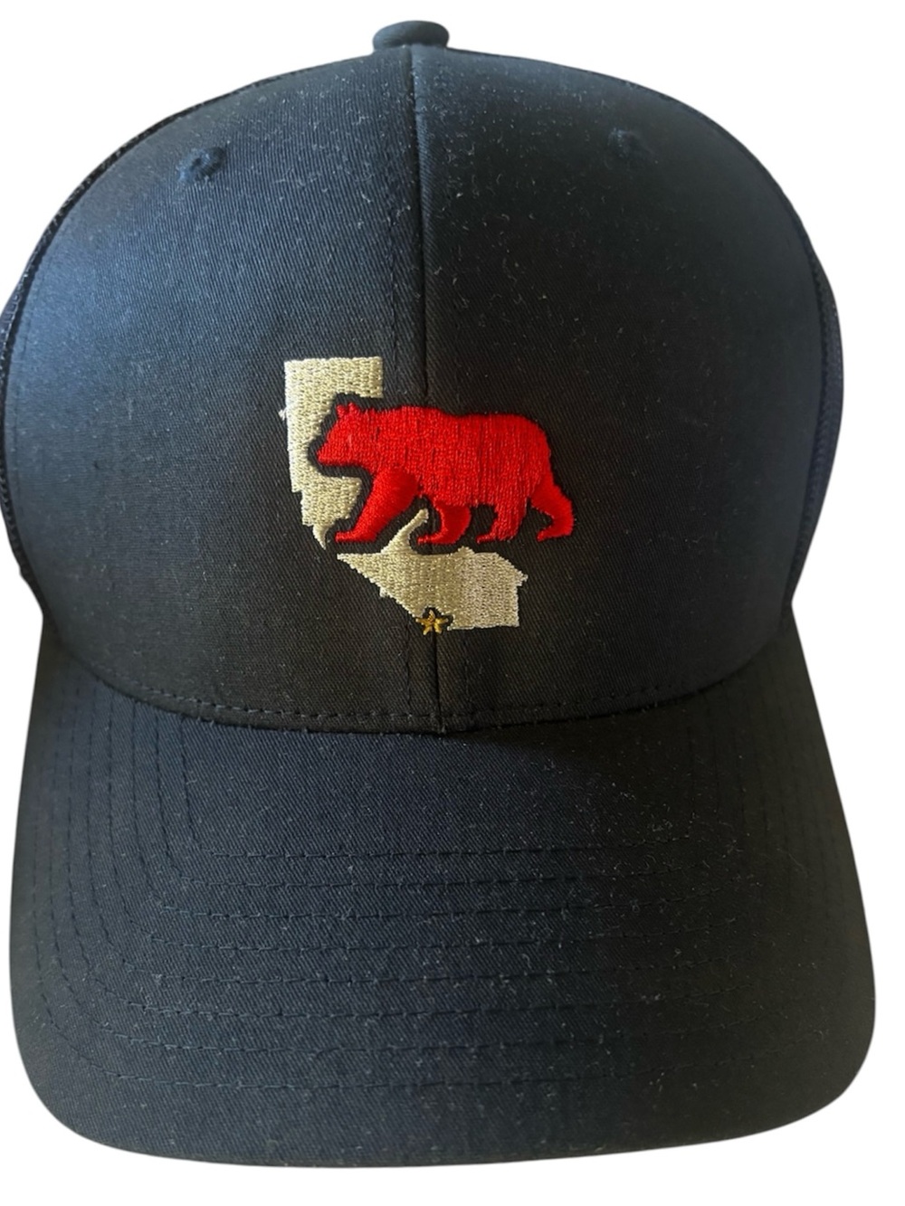 SCOTTY CAMERON GALLERY Cali Bear Trucker Golf Hat Navy w Red & Silver